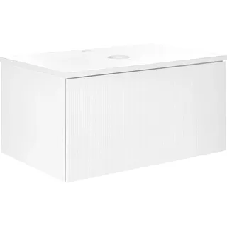 Beliani Waschbeckenunterschrank 80 x 40 x 52 cm Weiß