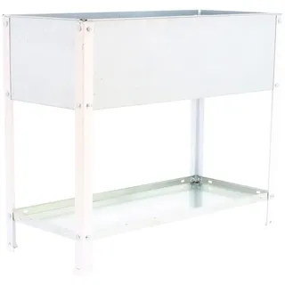 Simon Garden Urban Top 200l Blumenkasten 850x1200x600 Mm - White / Galva - One Size