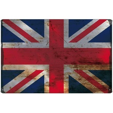 Blechschild Wandschild 20x30 cm Union Jack Vereinigtes Königreich Großbritannien Fahne Flagge