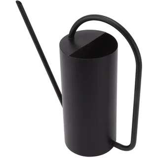 Pflanzen-Gießkanne, Langer Auslauf, 1500 Ml, Großes Fassungsvermögen, Gießkessel, Edelstahltopf, Gartenbedarf (Schwarz)