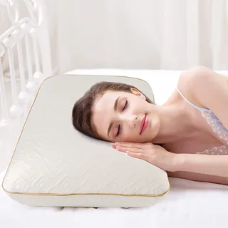Fityou Memory Foam Kopfkissen, Nackenkissen, Ergonomisches Schlafkissen, Abnehmbarer und Waschbarer Kopfkissenbezug, für Seitenschläfer, Rückenschläfer, Anfällig, (67.5x40x13cm)