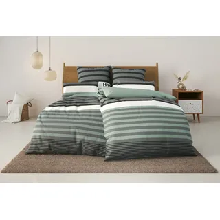 OTTO home Majoran gestreift Grün 135 x 200 cm + 40 x 80 cm