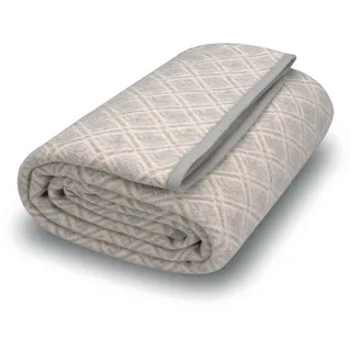 acushla Decke aus Merinowolle, weich, warm, dick, waschbar, großes Bett, Couch, Camping, Outdoor, Reisen, Überwurf, Decke, für jedes Wetter, kariert, grau, 79 x 63 cm