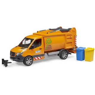 Bruder 02682 - MB Sprinter Kommunal Müllfahrzeug orange/multicolor 1:16