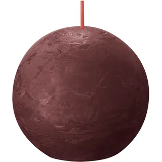 Bolsius Rustik-Kugelkerze Shine 76 mm Samtrot