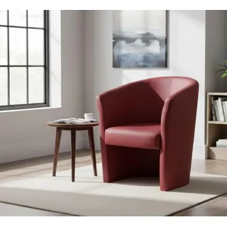 Dmora Sessel Abrera Rot Armlehnen Tragkraft 90 kg