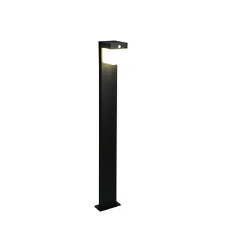 Trio Wegeleuchte Metall 15,5x100x14 cm mit Schalter Dämmerungssensor schwarz