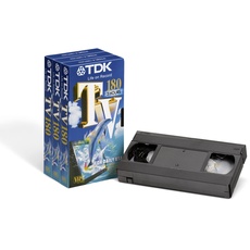 TDK T03163 Hochwertige VHS Videokassette TV-180 (3 Stück) 180 Minuten Spielzeit