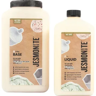 jesmonite AC 100 Duoset 1L Liquid + 2,5 KG Base 2-teiliges Gießharz Set - Weiß