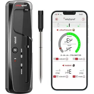 Drahtloser Bluetooth-Grillthermometer 150m IP67 für Ofen Grill Airfryer