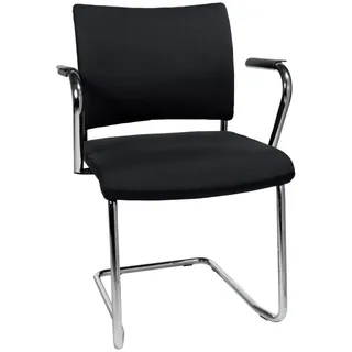 Topstar Armlehnen, passend für Besucherstuhl, Konferenzstuhl, Visit 10/Visit 20" - 2er Set, Metall, Chrom, Silber, 27 x 4,5 x 27 cm