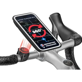 Shapeheart Magnetische Fahrrad Handyhalterung - wasserdichte Touchscreen Hülle 2XL - Lenkerhalterung für MTB, Motorrad, Roller - Abnehmbare Smartphone Tasche - Schwarz