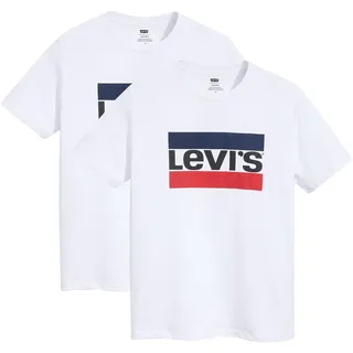 T-Shirt LEVI'S "T-Shirt Sportswear Logo Graphic Tee 2er Pack", Herren, Gr. XL, weiß, Obermaterial: 100% Baumwolle CO., Shirts T-Shirt