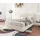 Boxspringbett Dream-Well 160x200 cm Cord Beige mit Matratze und Topper