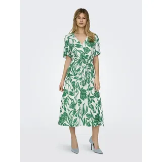 Only Damen »ONLHALIA S/S MIDI DRESS WVN Noos Midikleid, Cloud Dancer/AOP:Mathilde Big Flower, XS