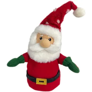 SHX Singender & Tanzender Weihnachtsmann 30 cm | Elektrische Weihnachtsfigur mit Musik & Bewegung | Batterie Dekofigur für Weihnachten Innen | Lustige Weihnachtsdeko mit Sound