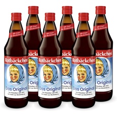 ROTBÄCKCHEN Das Original 6er Pack (6 x 700 ml). Saft aus 99 % Mehrfruchtsaft, 1 % Honig und Eisen