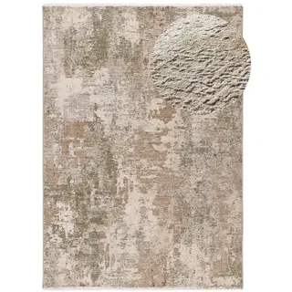 Atticgo Kurzflorteppich Beige / Grün Ona 160/230 cm , Beige, Grün , Textil , Abstrakt , Rechteckig , 160x230 cm , Oeko-Tex® Standard 100 , antistatisch, für Fußbodenheizung geeignet, in verschiedenen Größen erhältlich, pflegeleicht , Teppiche und Böden, Teppiche