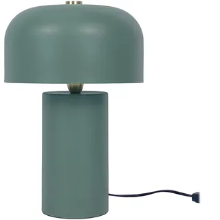 Relaxdays Tischlampe, Pilz Design, Metall, E14, Nachttischlampe mit Kabel, HxD: 40 x 25 cm, Schreibtischlampe, grün