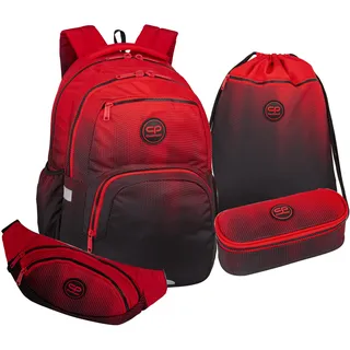 CoolPack Pick 17" 4tlg.Set Rucksack Cranberry