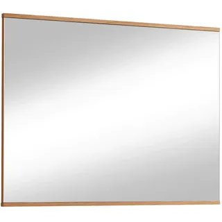 Novel Wandspiegel , Eichefarben , Holz, Glas , Eiche , massiv , quadratisch , 82x82x3 cm , Made in Germany , Garderobe, Garderobenspiegel