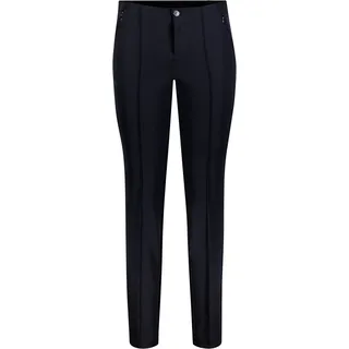 MAC Damen-Hose Slim Fit Anna Zip New in Dunkelblau-D42 / L30
