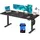 Höhenverstellbarer Schreibtisch elektrisch 180 x 80 cm tintenschwarz