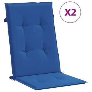 vidaXL Gartenstuhlauflagen für Hochlehner 2 Stk. Königsblau 120x50x3cm - Blau