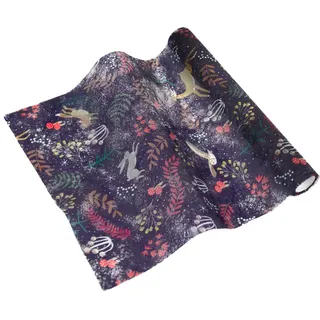 Talking Tables Tischläufer 1 Stück mit Winterwunderland-Motiv Weihnachten Herbstdekoration Party Stoff Wiederverwendbar Maße 2 m x 30 cm