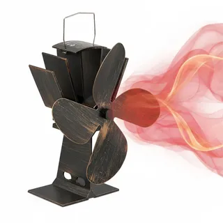 Relaxdays Ofenventilator Metall 19 x 26 x 12 cm Dunkelbraun