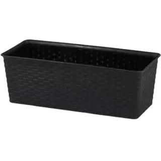 Urban Living Garden & Plastic - BLUMENKASTEN AUS Kunststoff MIT Rattan-Effekt 30X13,5XH10,5CM Licorice