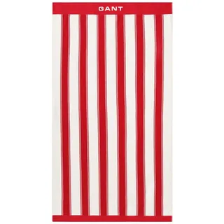 Strandtuch GANT "Strandtuch YACHT STRIPE BEACH TOWEL 1er Pack", rot, B:100cm, Obermaterial: 100% Baumwolle CO., Handtücher, Strandtuch