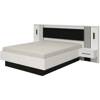 INOSIGN »Ascalon, Liegefläche 160x200cm, gepolstertes Kopfteil« Bettanlage mit 2 Wandpaneelen inkl.Nachttische, 3D-Look durch Lamellen,