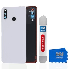 MMOBIEL Back Cover Battery Door Kompatibel mit Huawei P30 Lite 6.1 Zoll 2019-48MP - Back Cover und Kamera Objektiv Ersatz (Weiß/Grau)