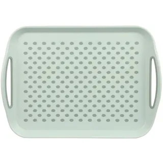 KESPER | Serviertablett rutschfest, Material: PP-Kunststoff, Maße: 41,5 x 29 x 4,5 cm, Farbe: Grün | 77301