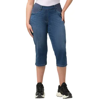 Ulla Popken Damen Capri Elastikbund, Sienna Jeans, Blue Denim, W36 / L32