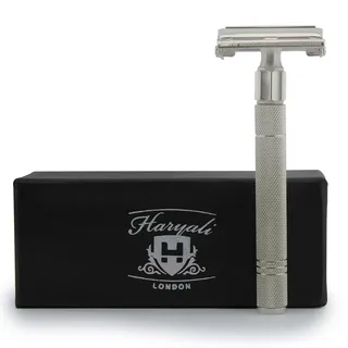 Haryali London Rasierhobel - Hochwertiges Rasierhobel aus Edelstahl - Einfacher Klingenwechsel - Rasierhobel Nassrasierer - Rasierer Herren und Damen