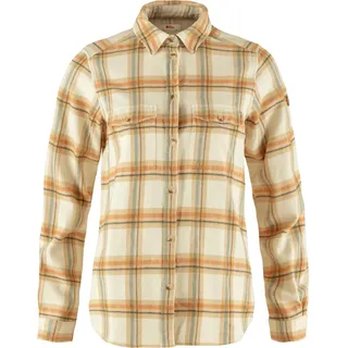 Fjällräven Damen Övik Heavy Flannel Hemd, Chalk White/Dune Beige, M