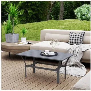 Outsunny Beistelltisch 91,5 x 55 x 45 cm Dunkelgrau