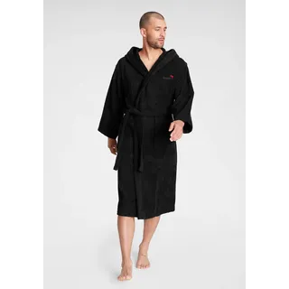 KangaROOS Unisex-Bademantel »Cassidy, für Damen & Herren, Standardlänge & Überlänge« 1 Stk. mit Taschen, Männer und Frauen, Baumwolle, Reise, Hotel, Sauna, S-3XL, schwarz