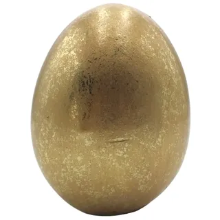 Dekohelden24 ***Goldenes Ei aus Keramik, Osterei, Osterdeko, Größe: H/Ø ca.7,5 x 5,5 cm