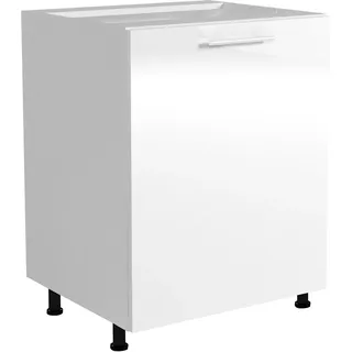 Halmar Niedriger Küchenschrank Vento D-60/82 - Weiss weiss Hochglanz - Weiß