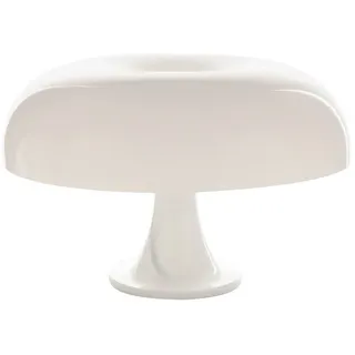 Tischleuchte Nesso Artemide weiß, Designer Giancarlo Mattioli, Gruppo Architetti Urbanisti Città Nuova, 34 cm. Schirm 15 cm