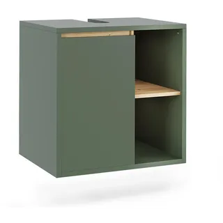 Vicco Waschbeckenunterschrank Viola, 60 x 60 cm mit offenen Regalen, - Grün