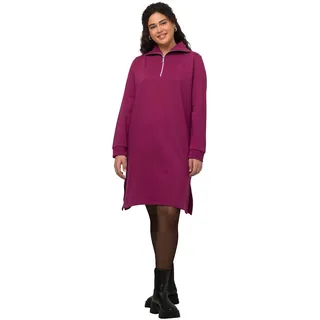 Ulla Popken, Damen, große Größen, Sweatkleid mit Troyerkragen