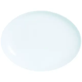 Luminarc Ovale Servierplatte, Glas, Weiß, 33 x 25 x 3, 1 cm