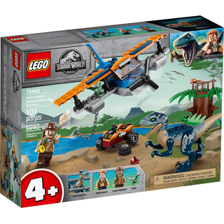 LEGO Jurassic World Velociraptor: Rettungsmission mit dem Doppeldecker 75942