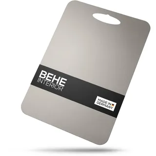 BEHE Schneidebrett Edelstahl - Made in Germany, Hygienisches Schneidebrett, cutting board, Rutschfest für die Küche, Lebensmittelecht, Antibakteriell & BPA Frei (1er Set mit Griff)