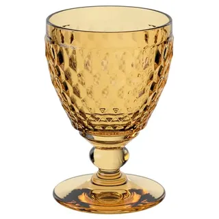 Villeroy & Boch Boston Saffron Weißweinglas Gelb, Spülmaschinenfest, Weinglas, Außergewöhnliche Gläser, Buntes Glas, Glas für Wein, Weisswein Glas, Kristallglas