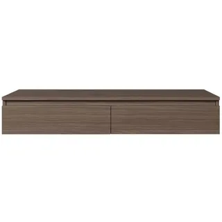 Selsey Bemmi Wand-Schminktisch 120 cm mit Schubladen, Nussbaum